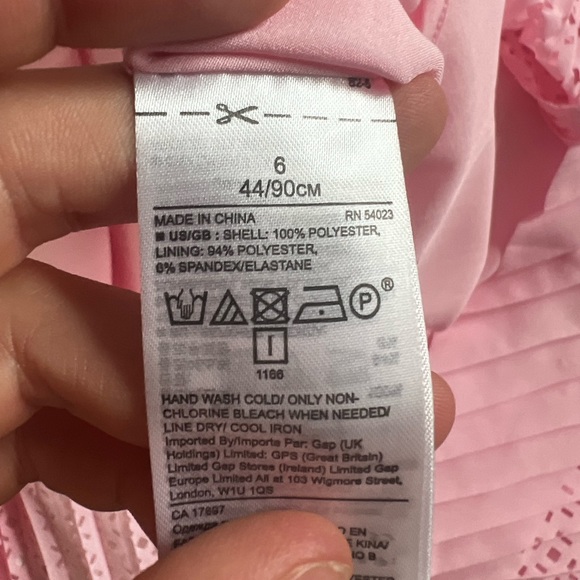 Banana Republic Pink Pleated Midi Dress with Laser Cut Detail - Picture 10 of 10